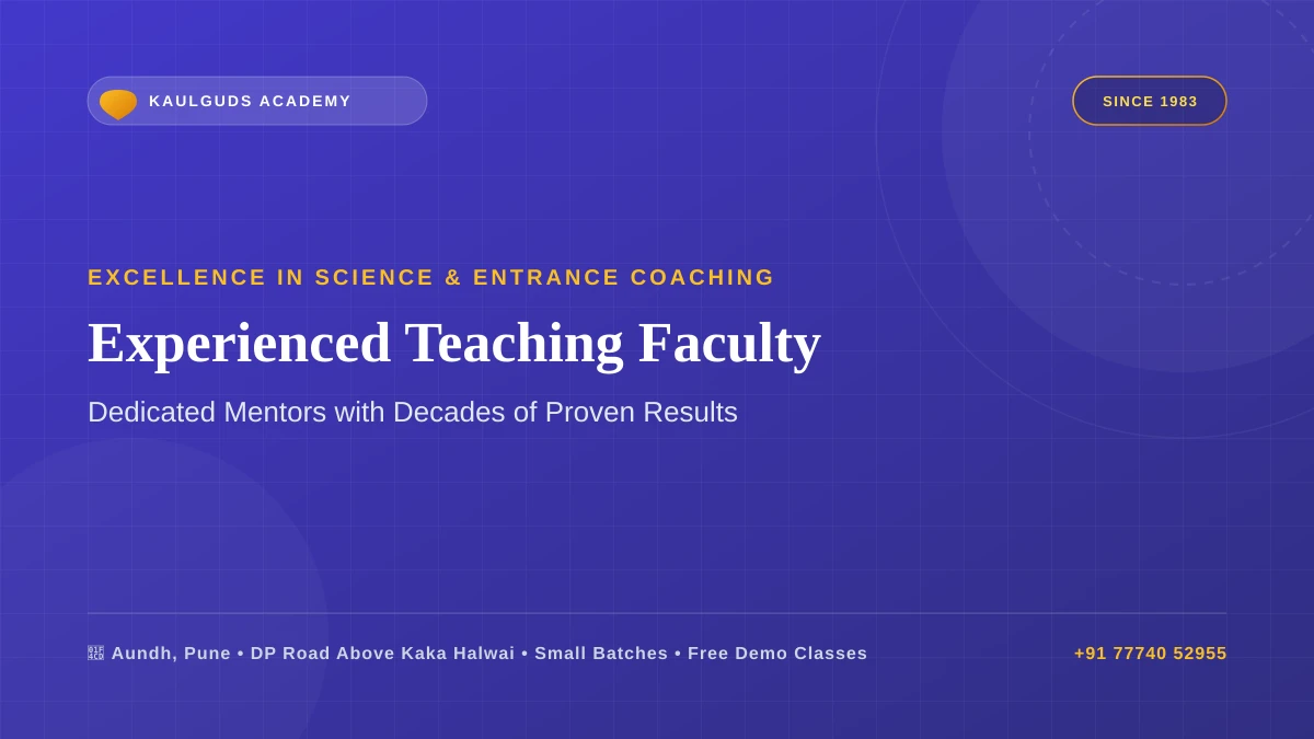 Mr. Kaustubh Deshpande - Director - Physics Faculty at Kaulguds Academy Pune
