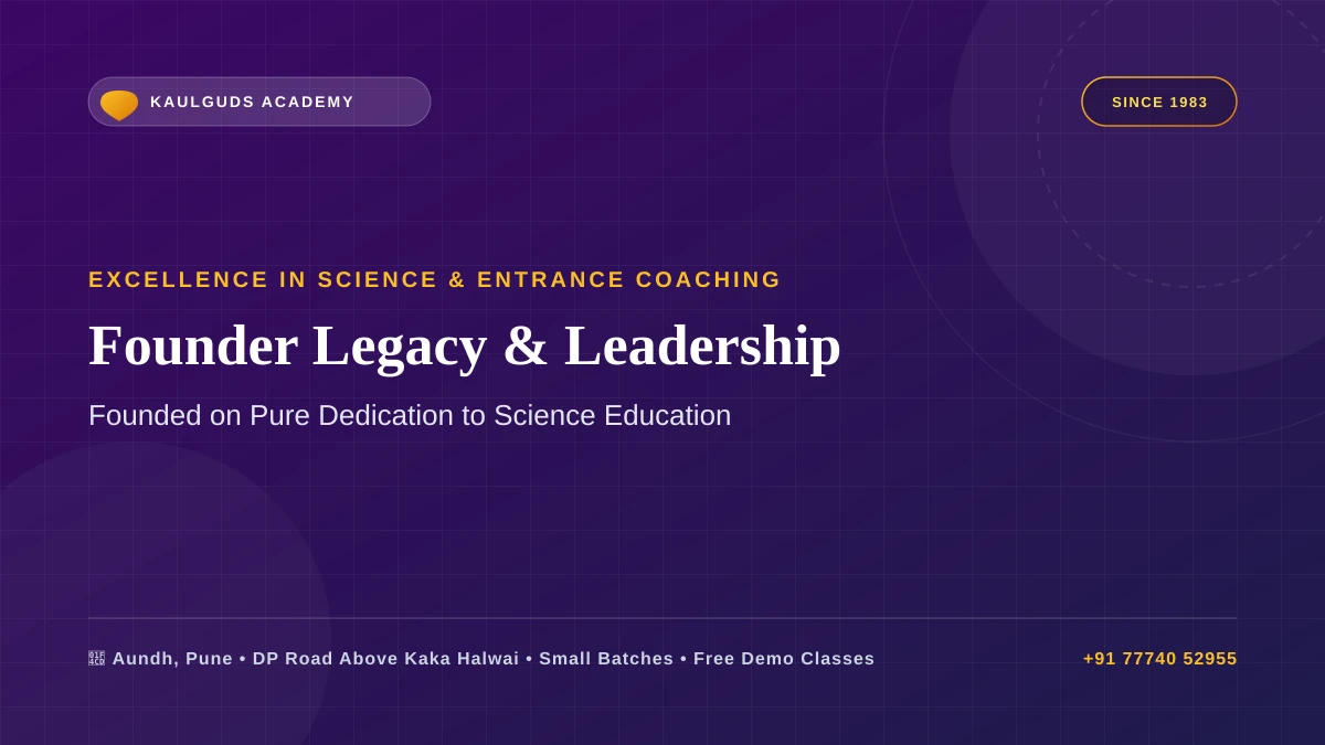 Mrs. Vidya Kaulgud - Director - Maths Faculty at Kaulguds Academy Pune
